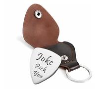 Personalised Guitar Pick with Bag - 8-pack Silver Guitar Plectrum for Bass, Acoustic & Electric Guitar -Double-Sided Engraved with Your Custom Text Customised Plectrum with Your Own Design