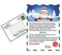 Personalised Letter From Santa Claus Father Merry Christmas Gift Wish Eve Box Post To Good List Perfect For Children Boys Girls Or Grandchildren Xmas Accessories (Pack Of 1) {you Will Write Your Name}