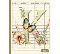 Personalised Letter K Accounts Book: Self Employed, Small Business & Sole Trader Bookkeeping and Accounting Ledger Book