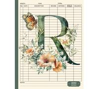 Personalised Letter R Accounts Book: Self Employed, Small Business & Sole Trader Bookkeeping and Accounting Ledger Book