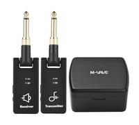 Personaliza lo que necesitas sistema de transmisión inalámbrico WP-8, receptor y transmisor de guitarra eléctrica, batería integrada con caja de carga, enchufe de 3,5 mm y 6,35 mm para guitarra y bajo