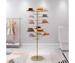 Personaliza lo que necesitas soporte independiente para sombreros, soporte de metal para pelucas o sombreros, torre de almacenamiento ajustable para gorras de béisbol, sombreros de copa (blanco, 7