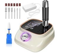 Personaliza lo que necesitas taladro eléctrico profesional de uñas de 45000 rpm, kit de lima de uñas portátil de bajo ruido para uso doméstico y salón con 6 brocas y bandas de lijado