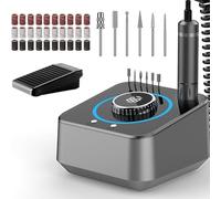 Personaliza lo que necesitas taladro eléctrico profesional para uñas - Máquina de taladro de uñas de 40000 RPM con 6 brocas y 30 bandas de lijado para manicura y pedicura, bajo ruido y calor