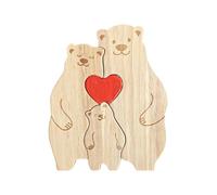 Personaliza Rompecabezas de Madera de la Familia de Osos, Forma de Animal, decoración del hogar, mamá, papá, cumpleaños, Personaliza Rompecabezas de Madera de la Familia de Osos