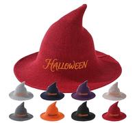 Personaliza tu Gorro de Bruja con Bordado de Nombre - Sombrero para Bruja Único - Decoración Esencial de Halloween y Fiestas Temáticas - Complemento Perfecto para Disfraces y Celebración- 8 Colores