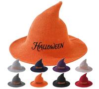 Personaliza tu Gorro de Bruja con Bordado de Nombre - Sombrero para Bruja Único - Decoración Esencial de Halloween y Fiestas Temáticas - Complemento Perfecto para Disfraces y Celebración- 8 Colores