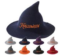 Personaliza tu Gorro de Bruja con Bordado de Nombre - Sombrero para Bruja Único - Decoración Esencial de Halloween y Fiestas Temáticas - Complemento Perfecto para Disfraces y Celebración- 8 Colores