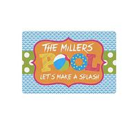 Personaliza Tu Nombre Familiar Piscina Personalizada ¡Hagamos Un Chapuzón! Felpudo Entrada Impermeable Alfombras Lavable Alfombra Atrapapolvo para Casa Bañera Accesorios para El Hogar 40 X 1675Cm