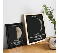 Personaliza Tu Regalo For El Día De Tu Nacimiento, Marco De Fotos De Madera Con Fases Lunares Personalizado, Regalos For Niños, Primer Día De La Madre