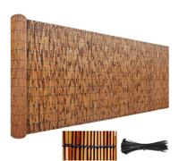 Personalizable Rollos De Cerca De Caña 30 40 50 60 70 80 90 100 110 120 130 140 150 160 170 180cm Altura Rollos De Valla De Bambú Bloqueo De La Luz Cañizo Jardin Decoración De Tabiques(Carbonization)