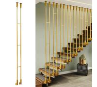 Personalizables - Barandillas doradas for escaleras inclinadas. Diseño universal for mayor seguridad y estilo. Previenen caídas(Gold,70in/177cm)