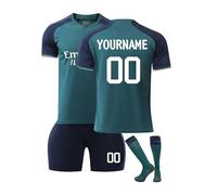 personalización Camiseta Fútbol Niño, 24/25Equipación de l Personalizada Casa/Visitante, Camisetas de Futbol Conjunto Niños y Adulto, Camiseta de Entrenamiento de Fútbol,Pantalones Cortos y Calcetines