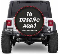 Personalizada Funda Rueda Repuesto 4x4 con Foto Texto Logo Protectores de Llantas universales Personalizado, Impermeables, a Prueba de Polvo, se adaptan a Llantas para remolques, RV, SUV 17 Inch
