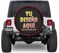Personalizada Funda Rueda Repuesto 4x5 Cubiertas de Neumáticos Personalizado Fondo con Foto Texto Cubiertas de Rueda de Repuesto Impermeables a Prueba de Polvo Aptas 15 Pulgadas