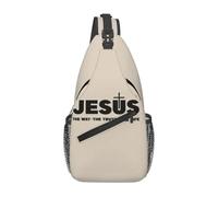 Personalizada Jesucristo El Camino Verdad La Vida Bolsa Sling Religión Fe Cruzada Cristiana Mochila Bandolera Pecho Mochila Hombrera Día