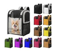 Personalizada Mochila para Mascotas, Personalizable con Fotos, Texto, Nombres o Logotipos, Plegable, Ventana de Malla,Acolchado Grueso Integrado,para Viajes Senderismo Campamento