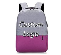 Personalizado Bandolera Hombre Mujer Personalizada Logo Texto Grande Capacidad Mochila Estudiantes Mochila Escolar Casual Viaje Bolsa Color4,30 * 14 * 43CM