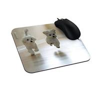 Personalizado cachorros Maltés, dos cachorros Maltés, juguete cachorros, perros Rectángulo Maltés antideslizante de goma ratón Gaming Mousepad elegante, Durable oficina accesorios y regalo
