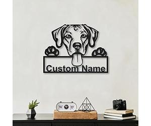 Personalizado de la muestra del de madera del perro de Rhodesian | Letrero de de madera Rhodesian Ridgeback personalizado | Animal divertido | Regalo del día del padre | Regalo de mascotas