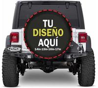 Personalizado Funda Rueda Repuesto 4x4 con Foto Texto Protectores de Llantas universales Personalizada, Impermeables, a Prueba de Polvo, se adaptan a Llantas para remolques, RV, SUV 17 Inch