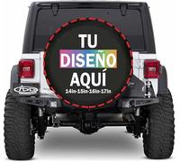 Personalizado Funda Rueda Repuesto 4x4 Cubiertas de Neumáticos Personalizada Diseña tu Logo Foto o Texto Cubiertas de Rueda de Repuesto Impermeables a Prueba de Polvo Aptas 15 Pulgadas