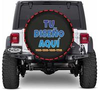 Personalizado Funda Rueda Repuesto 4x4 Cubiertas de Neumáticos Personalizada Imprime Cualquier Foto de diseño/Texto/Logo Cubiertas de Rueda de Repuesto Impermeables a Prueba de Polvo Aptas 15 Inch