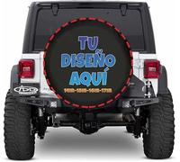 Personalizado Funda Rueda Repuesto 4x4 Cubiertas de Neumáticos Personalizada Imprime Cualquier Foto de diseño/Texto/Logo Cubiertas de Rueda de Repuesto Impermeables a Prueba de Polvo Aptas 16 Inch