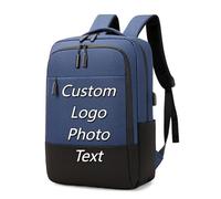 Personalizado Hombres Bandolera Bolsa Personalizada Logo Foto Texto Ordenador Bolsa Viaje Grande Capacidad Mochila Color3,29 * 12 * 41cm