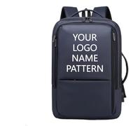 Personalizado Hombres Mochila con Logo Negocios Viaje Trabajo Ordenador Mochila Empresa Personalizada Impreso Nombre Patrón Hombro Bolsa Color3,42 * 17 * 29cm