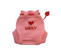 Personalizado lana de merino baby Cloth Diaper Cubierta Soaker Pink-Red Talla:M
