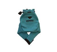 Personalizado lana de merino baby remojo bolsa para pañales para bebé ( Aqua blue-Dark grey Talla:M