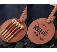 Personalizado Láser Golf tee Bag Holder, Etiqueta De La Bolsa De Golf Personalizada para Golf Lover, Marido, Novio, Prometido, Puede Hacer Cualquier Diseño