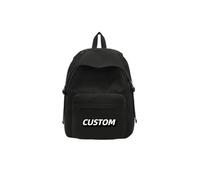 Personalizado Logo Gran Capacidad Mochila Ligera Impermeable Niños Estudiantes Primaria Libro Bolsa Mochila Escolar Black,12 Inches