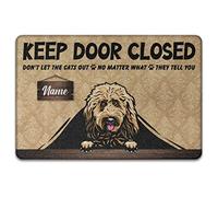 Personalizado Mantenga La Puerta Cerrada No Deje Salir Al Perro Sin Importar Lo Que Le Diga Alfombra Puerta Suave Felpudo De Entrada Tapete para Puerta para Cocina Jardín Cuarto 40X60Cm