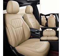 Personalizado Para Dodge Para Challenger 2008-2022, Fundas De Asiento Coche Cuero Microfibra 5 Asientos Tapicería Interior Protectoras Asiento(Beige)