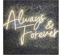 Personalizado para letreros de neón Lámpara de neón con ambiente relajante Always & Forever Luces tecnología para decoración(30cm)