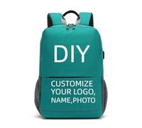 Personalizado Su Logo Foto Impresión Mochila Hombres Mujeres Portátil Mochila Adolescente Colegio Niños Niñas Grande Capacidad Mochila Escolar Color2,30 * 12 * 42cm