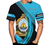 Personalizado tee Bandera De Honduras Orgullo Hondureño Camiseta Hombre Unisex Mangas Cortas para Hombre Suave tee De Manga Corta M