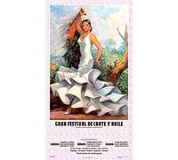 Personalizador - Cartel Flamenco Personalizado 24 Personajes - Gran Festival Del Cante Y El Baile - Póster - Decoración De Sala De Estar
