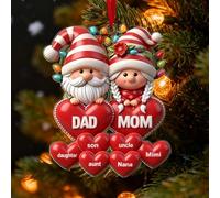Personalizados para el árbol de Navidad 2025 Adornos Personalizados con Familia de Muñecos de Nieve Adornos Navideños de Jengibre para Miembros de la Familia Padres e Hijos (2-8 Nombres)