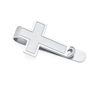Personalizar Inicial Cristiano Lords Oración Religiosa Cruz Forma Hombres Money Clip Titular De La Tarjeta De Crédito Para Hombres Papá Adolescentes Graduación Plata Tono Oro Acero Inoxidable