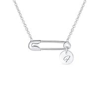 Personalizar Letra Inicial Del Alfabeto F Símbolo De Apoyo A Las Personas Desplazadas Solidaridad Círculo Redondo Disco De Lado Imperdible Collar Colgante .925 Plata De Ley Grabado Personalizado