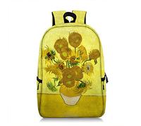 Personalizar Logo Imagen Nombre Mochila Pintura al óleo Noche Estrellada Mochila Claude Monet Gustav Klimt Van Gogh Mochilas Escolares de Viaje Mochilas para portátiles Obra de Arte Estudiante EST
