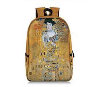 Personalizar Logo Imagen Nombre Mochila Pintura al óleo Noche Estrellada Mochila Claude Monet Gustav Klimt Van Gogh Mochilas Escolares de Viaje Mochilas para portátiles Obra de Arte Estudiante EST