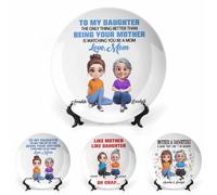 Personalizar The Only Thing Better Than Being Your Mother Is Watching You Be A Mom - Platos de retrato de dibujos animados de cerámica personalizados, regalos decorativos para mujer, placa de
