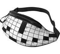 Personalize Fanny Pack Hip Bum Bolsas para Deportes al aire libre Senderismo Palabra Búsqueda Puzzle Crucigrama Cintura Bolsa con Correas, Como se muestra en la imagen, Talla única, moda