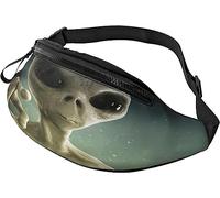 Personalize Fanny Pack Hip Cangurera Bolsas para Deportes al Aire Libre Senderismo Espacio Extranjero Naves Espaciales UFO Cintura Bolsa con Correas, Como se muestra en la imagen, Talla única, moda