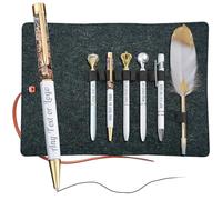 Personalized 6 Pcs Ballpoint Pen Set - Metal Crystal Diamond Pens Feather Quill Pens, Custom Name for Christmas Birthday Gifts, Office School Supplies (Ballpoint Pen Set - White)