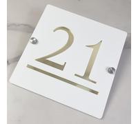 Personalized Acrylic House Number Sign - Custom 3D Floating Address Plaque for Outdoor Wall, Gate, Door or Mailbox - Waterproof Modern Home Number Plate